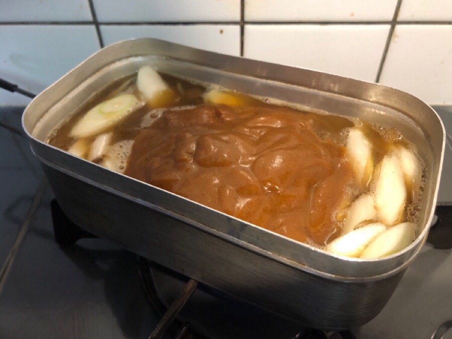 白ねぎとレトルトカレー