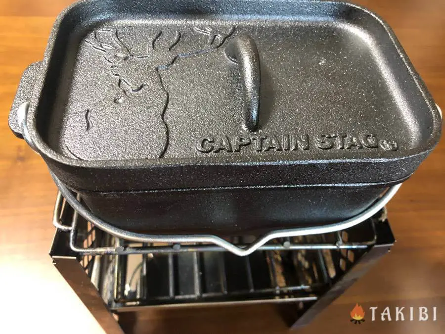 最大93%OFFクーポン キャプテンスタッグ CAPTAIN STAG ダッチオーブン 鉄鋳物 角型 mini 幅205×奥行1  discoversvg.com