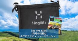 【BE-PAL(ビーパル) 付録】3月号の付録はホグロフスのメッシュサコッシュ！