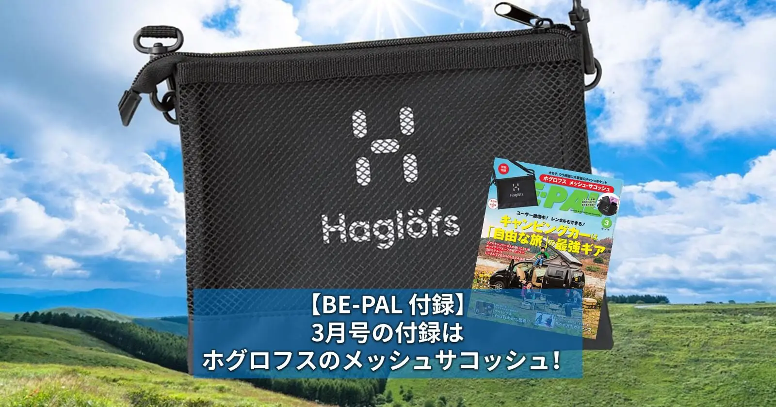 BE-PAL(ビーパル) 付録】3月号の付録はホグロフスのメッシュ