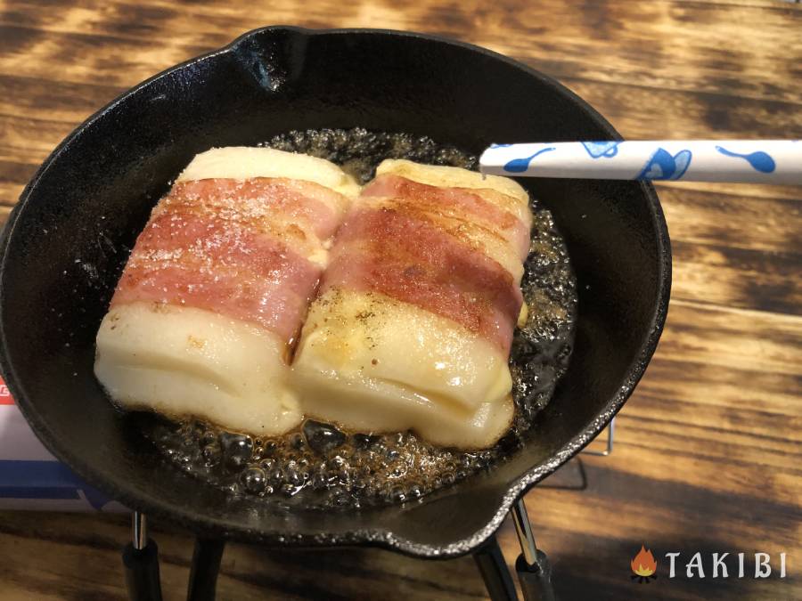 おつまみにもぴったり‼︎甘辛ベーコン餅チーズ