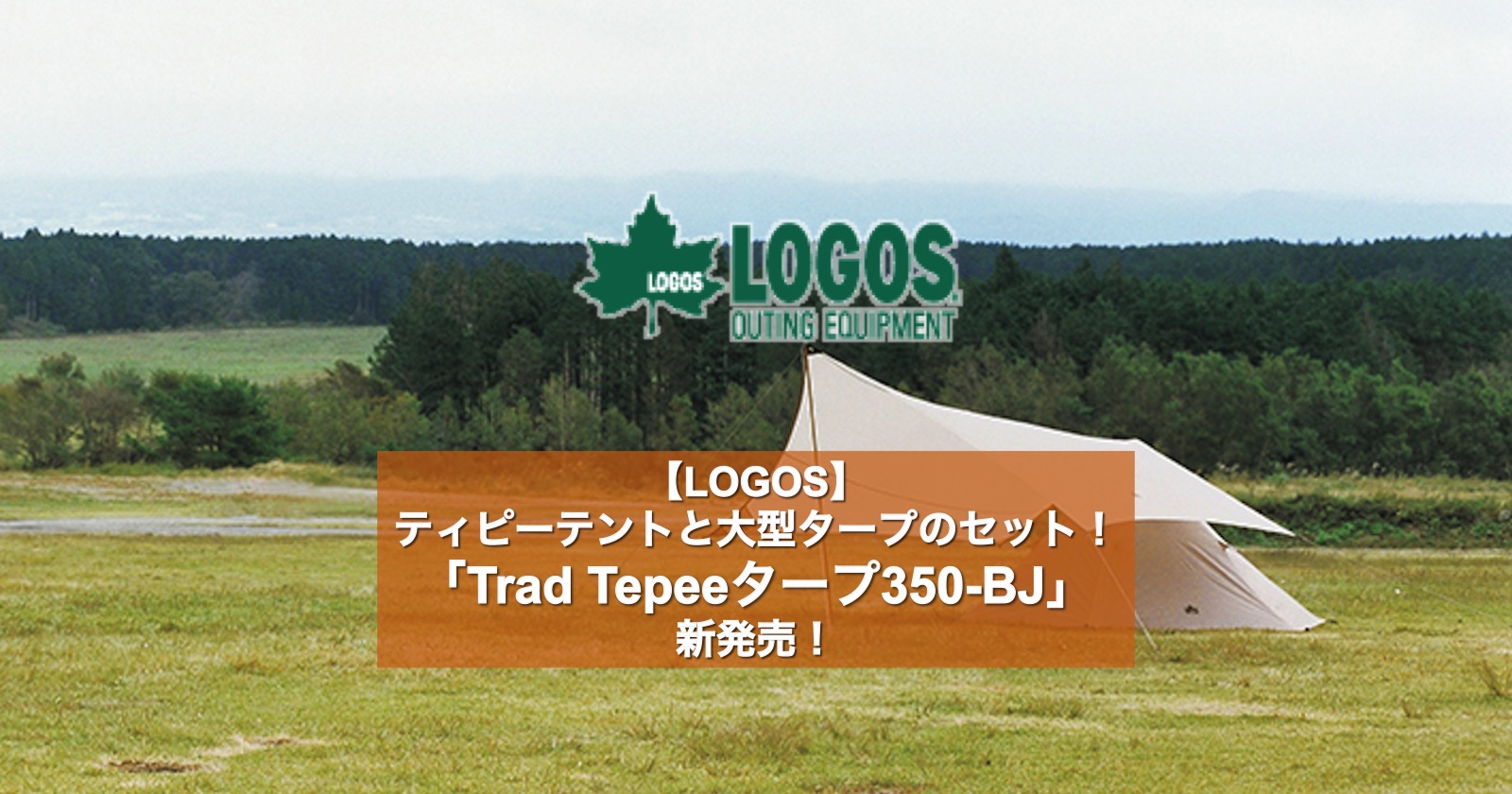 LOGOS】ティピーテントと大型タープのセット！ 「Trad Tepeeタープ350 