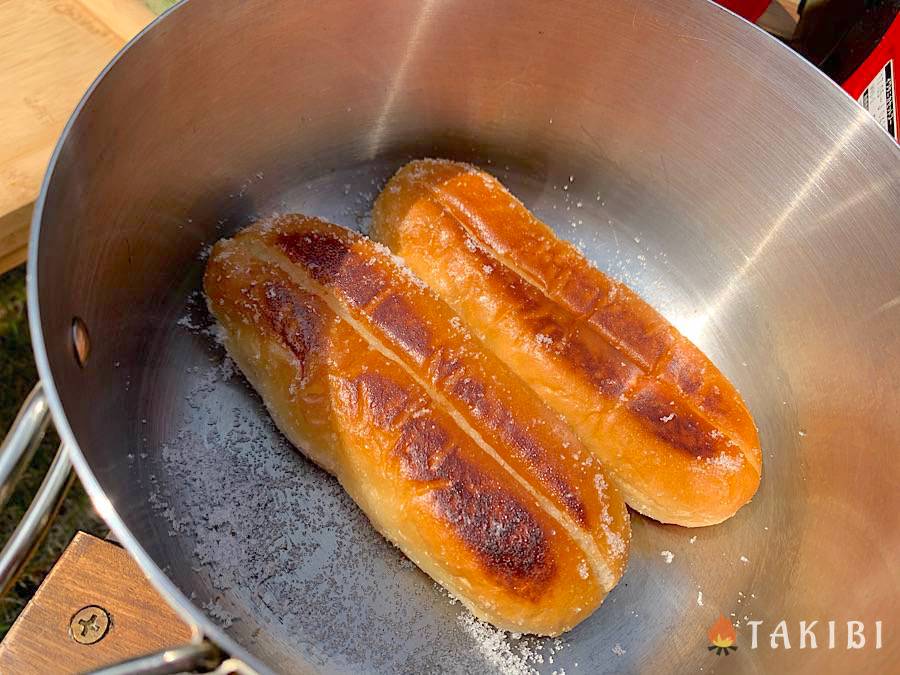 昔懐かしい揚げパン風のアレンジサンド　作り方