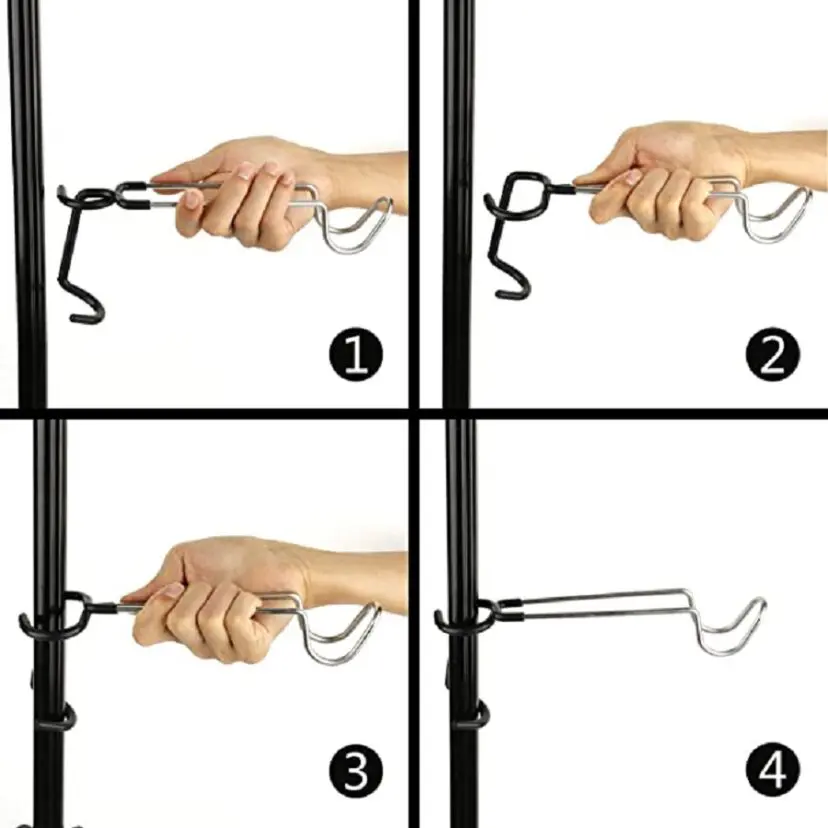 最新作ランタンハンガーＳタイプ　ショートハンガー付き☆コールマン・焚き火ハンガー ペトロマックスランタンスタンドなど好きな方 キャプテンスタッグ テーブル用 アタッチランタンハンガー