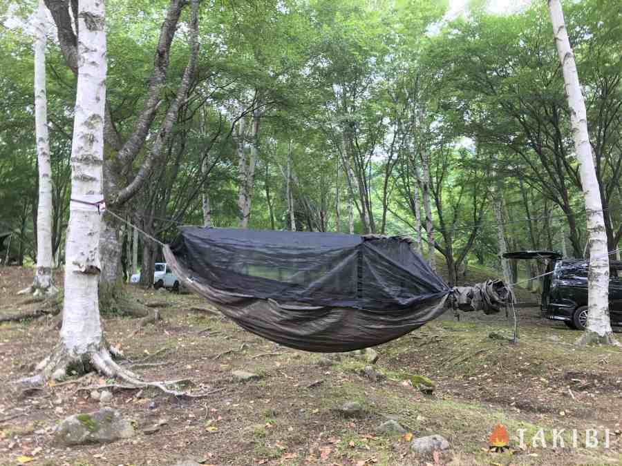 【兵庫】 白樺でハンモック スキー場で涼しいキャンプ CHIKUSA Mountain Village