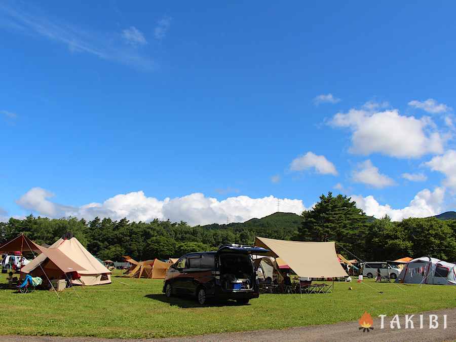 【宮城県大崎市】開放感が気持ちいい！吹上高原キャンプ場　フリーサイト