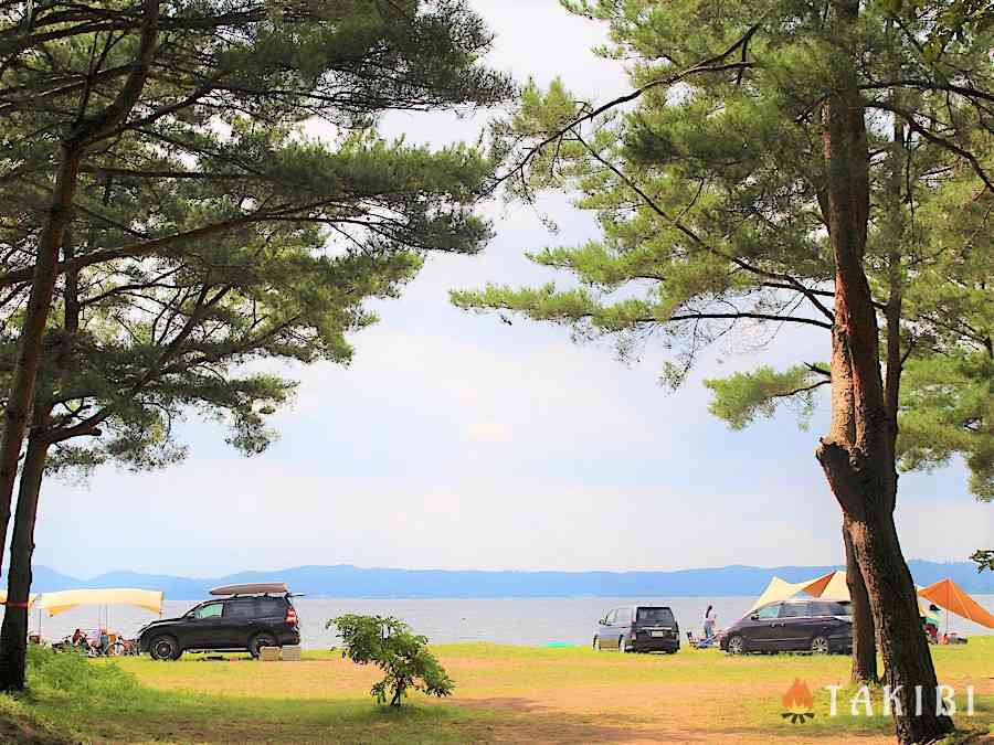 【福島県猪苗代町】湖畔で涼しくキャンプ～天神浜オートキャンプ場～