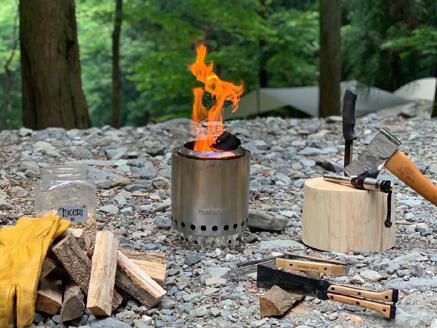 solo stove（ソロストーブ）,キャンプファイヤー