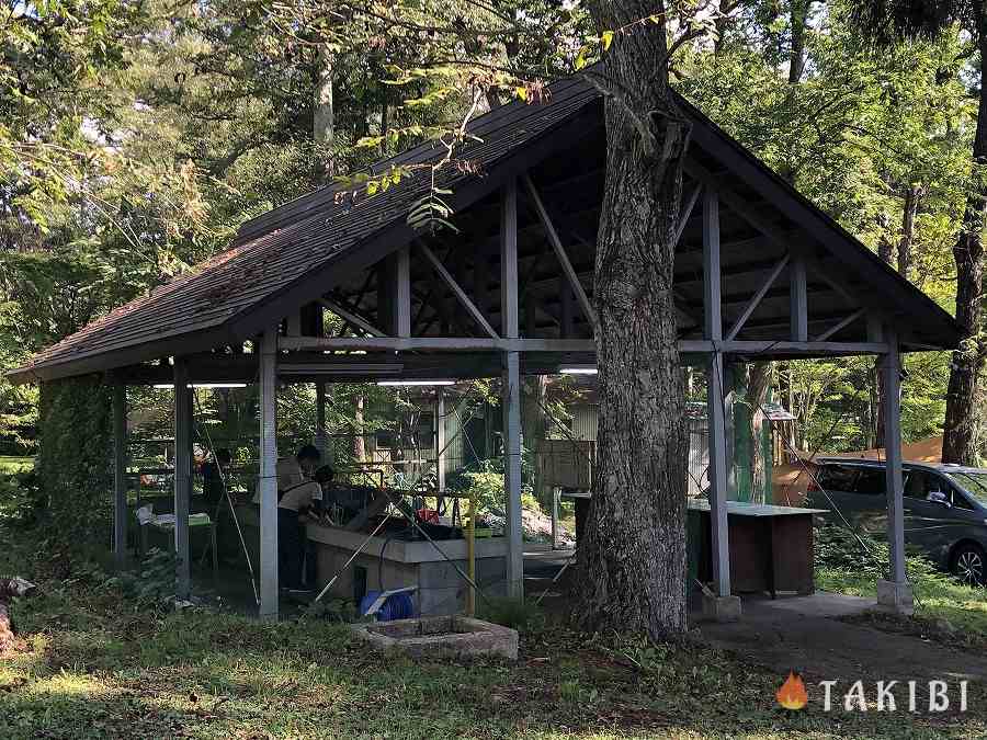 長野県,湖楽園キャンプ場,炊事棟