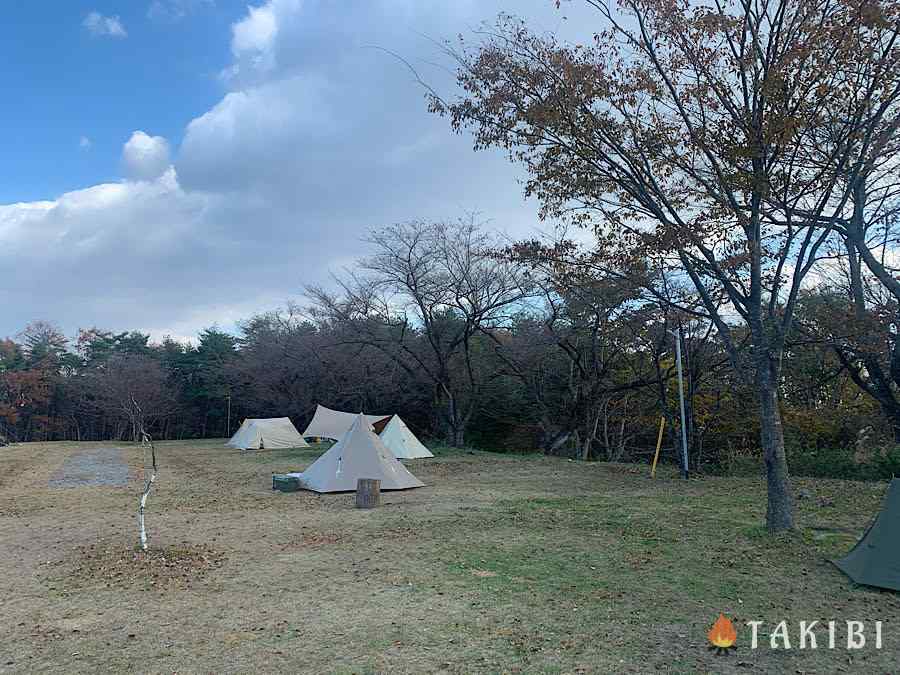 福島県,あだたら高原野営場,サイトの様子