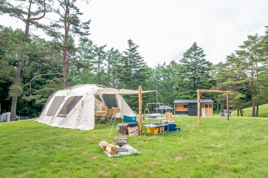 Mt.FUJI CAMP RESORT,山梨県.テントサイトの様子