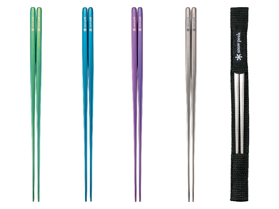 snow peak,スノーピーク,新作ギア,Titanium Chopsticks（チタン先細箸 ブルー / グリーン / パープル）