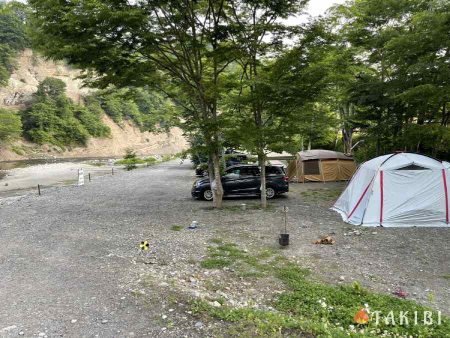 秩父巴川オートキャンプ場のリバーキャンプサイト