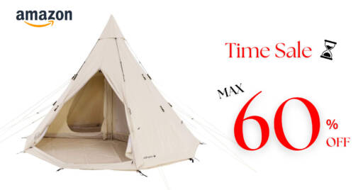 最大60%オフ!?Amazonタイムセールでオガワとノルディスクのテントが安い